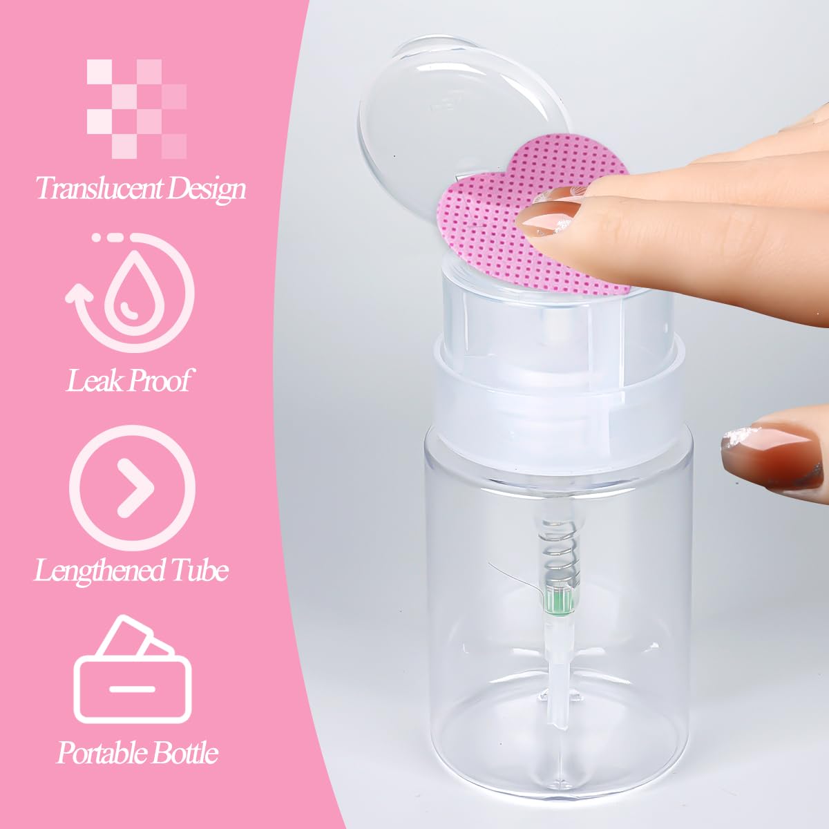 SUTOZMIWE pump in use dispensing acetone onto a wipe for precise application