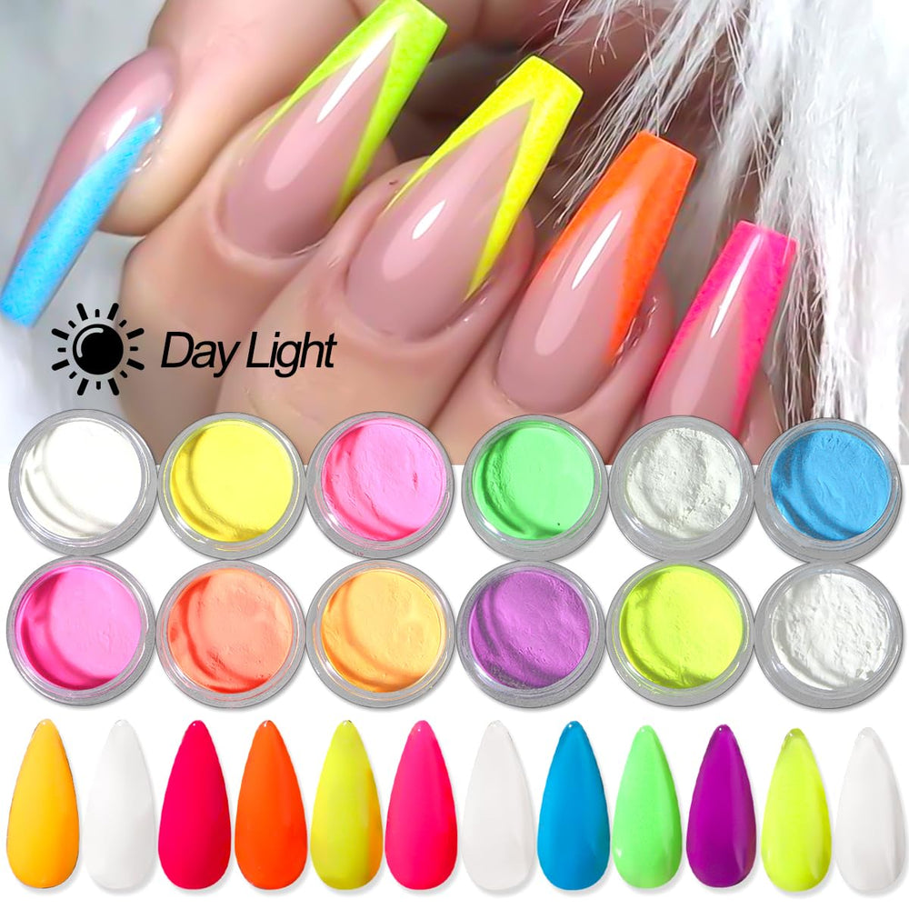 SUTOZMIWE pigment being rubbed onto a cured gel nail for vibrant glow
