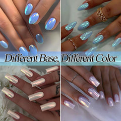 SUTOZMIWE nail wheel swatches displaying ten iridescent shades and visible color shifts
