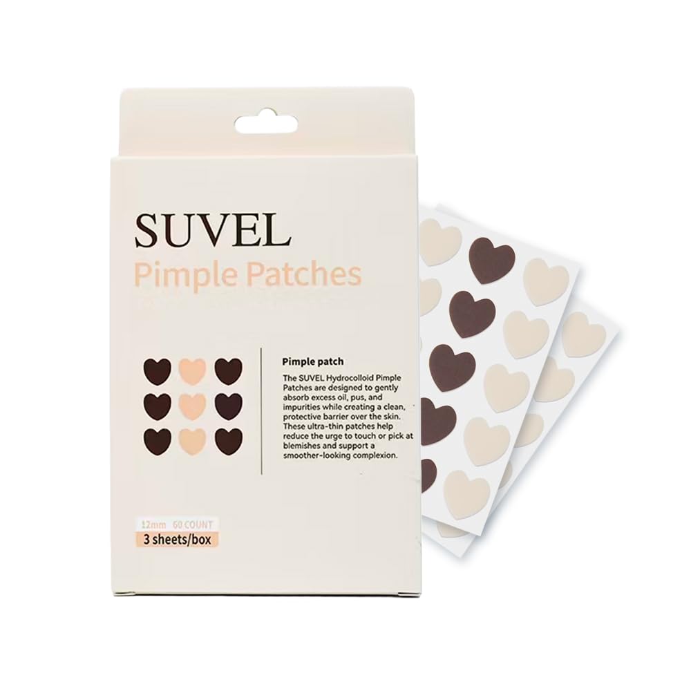 SUVEL front packaging showing 60 heart-shaped patches and benefits
