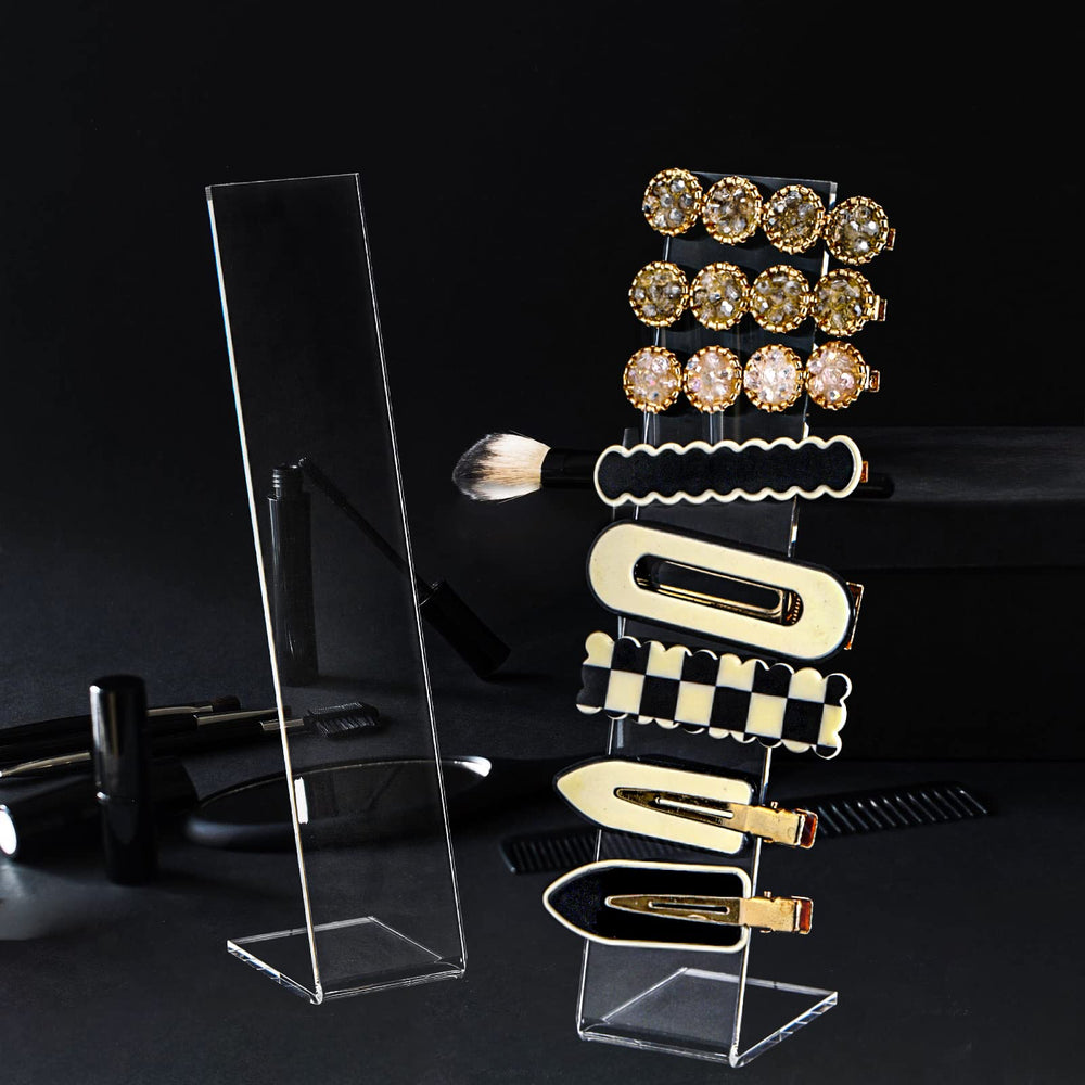 Suwimut vanity scene with stands organizing hair accessories for neatness benefit