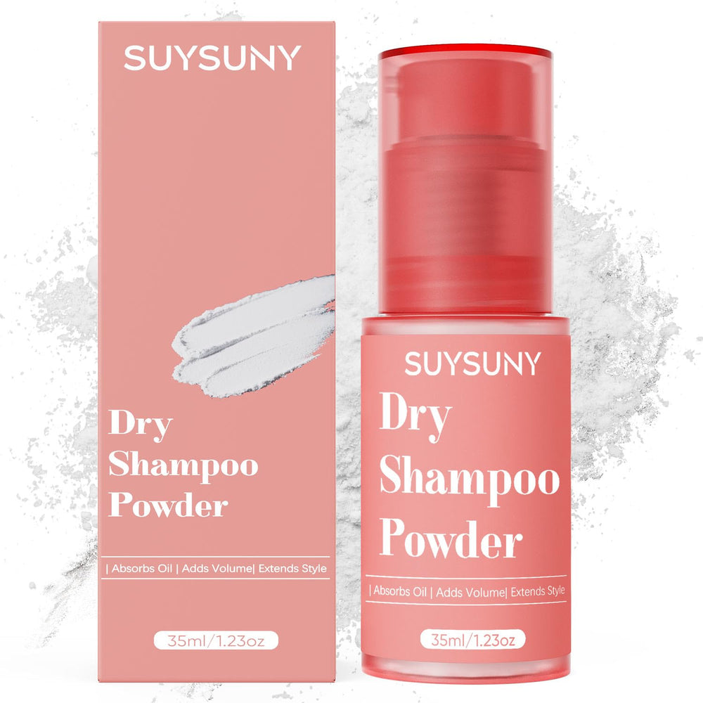 SUYSUNY front packaging showing compact dry shampoo for travel and fresh hair