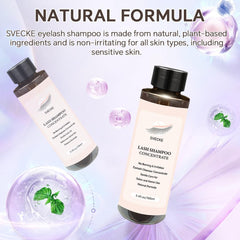 SVECKE diluted shampoo pouring texture for gentle lash cleansing