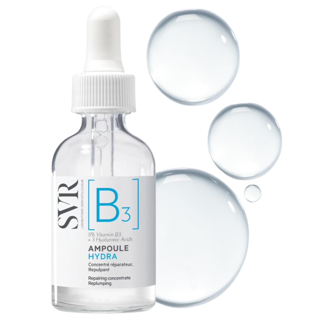 SVR bottle front view showing clean serum packaging and brand clarity