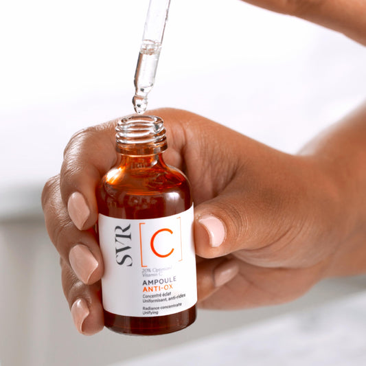 SVR pipette dispensing a drop demonstrating precise application and concentrated dosage