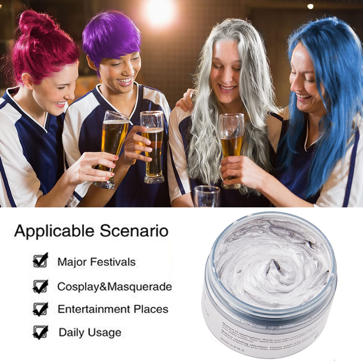 SWAKER silver gray application on hands showing easy workability