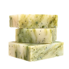 Swanky Badger close-up of soap texture revealing creamy lather and moisture benefit