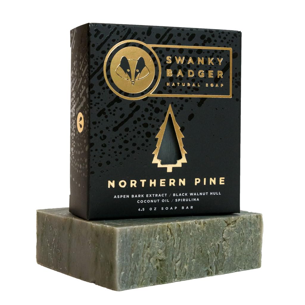 Swanky Badger front packaging showing clean label and pine theme benefits