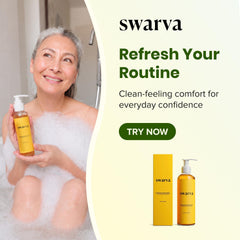 Swarva bottle held in hand for scale showing portable size and practical value