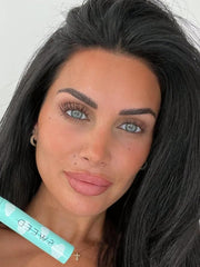 Sweed before-and-after lashes showing volumizing and lengthening effect