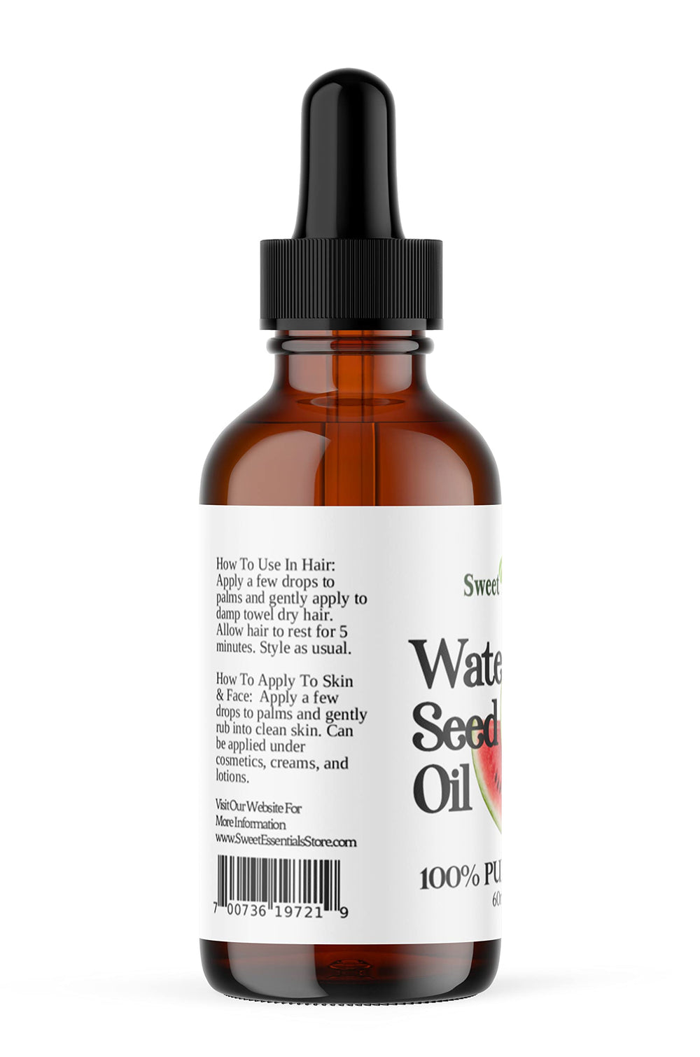 Sweet Essentials oil texture close-up on palm, showing fast-absorbing finish