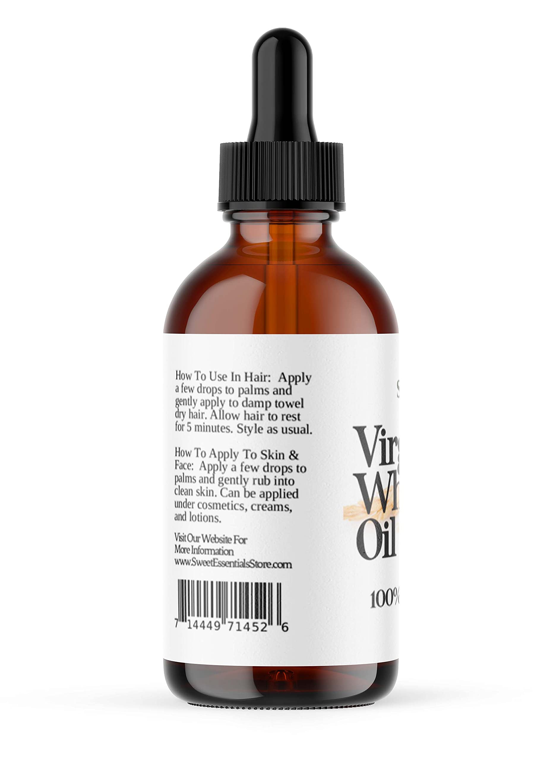 Sweet Essentials oil applied to hair ends in bathroom setting, demonstrates conditioning benefit