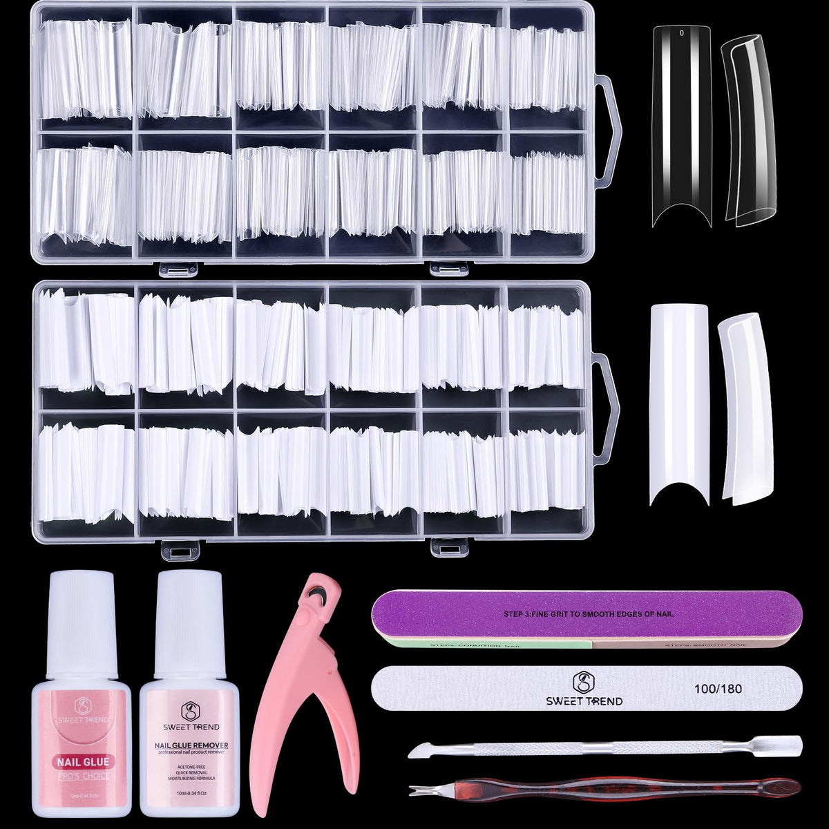 Sweet Trend front packaging with complete 480-piece kit showing value and readiness
