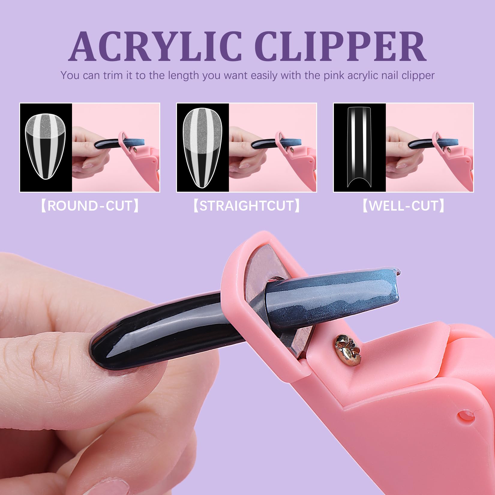 Sweet Trend size chart display with 12 sizes ensuring better fit per nail