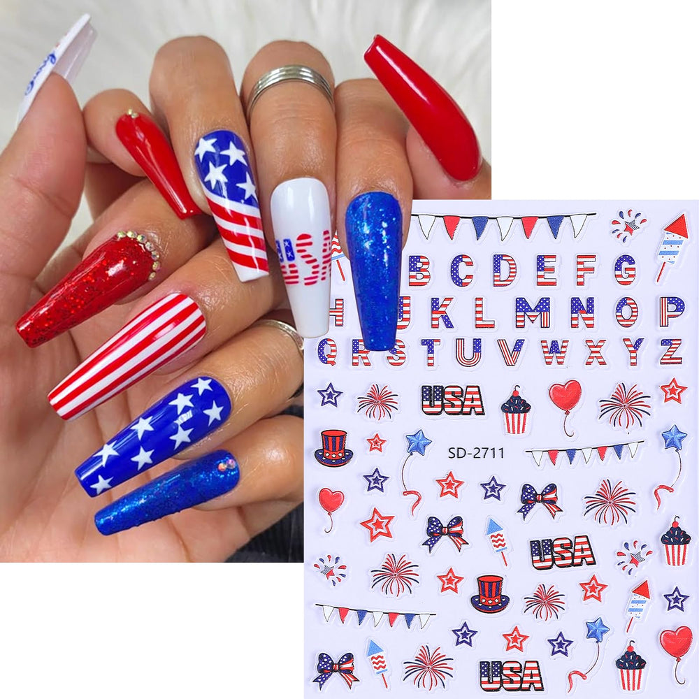 SWEET TREND stickers applied on press-on nail swatch for quick use
