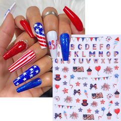 SWEET TREND stickers applied on press-on nail swatch for quick use