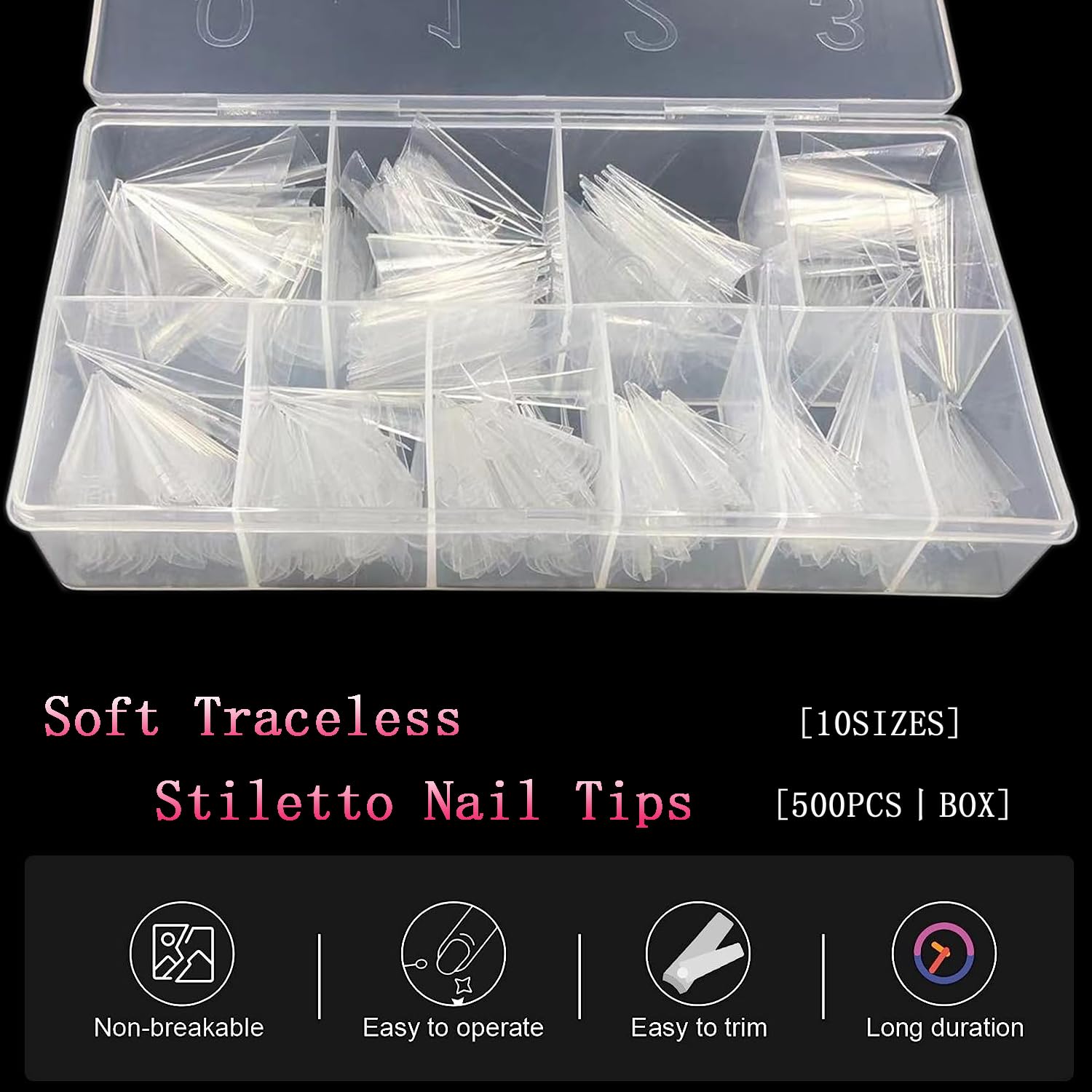 SWETIDY clear tip close-up highlighting smooth durable texture for easy polish