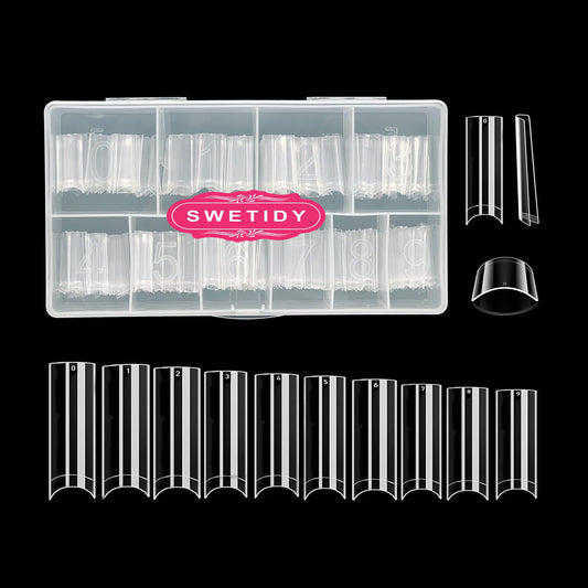 SWETIDY clear xl square tip front packaging, organized case for fast selection and use