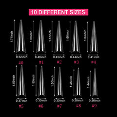 SWETIDY numbered tips detail showing marked sizes for quick, accurate selection