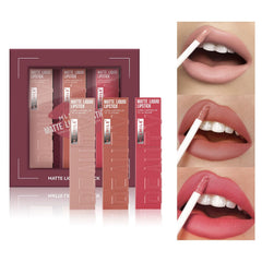 SWETIYOU front packaging showing three matte liquid lipsticks, gift-ready convenience