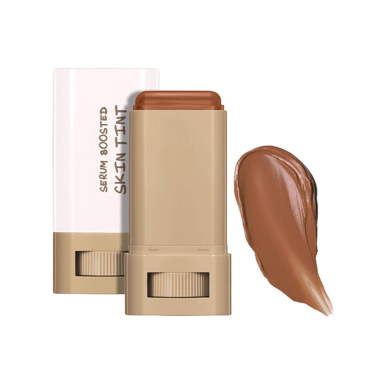 SWETIYOU foundation stick front view showing sleek packaging and easy twist-up application benefit