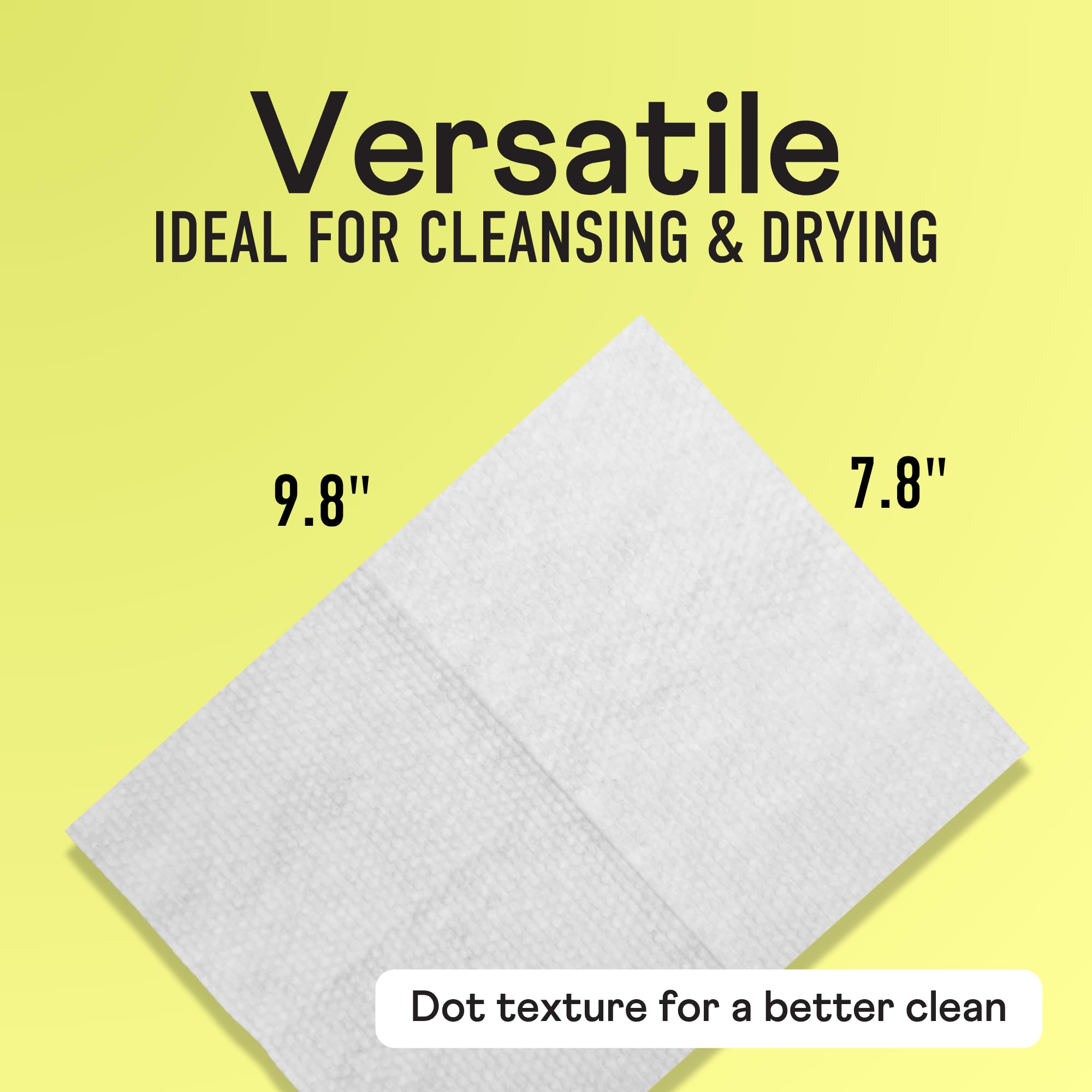 Swisspers open pack displaying stacked dry facial towelettes