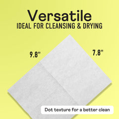 Swisspers open pack displaying stacked dry facial towelettes