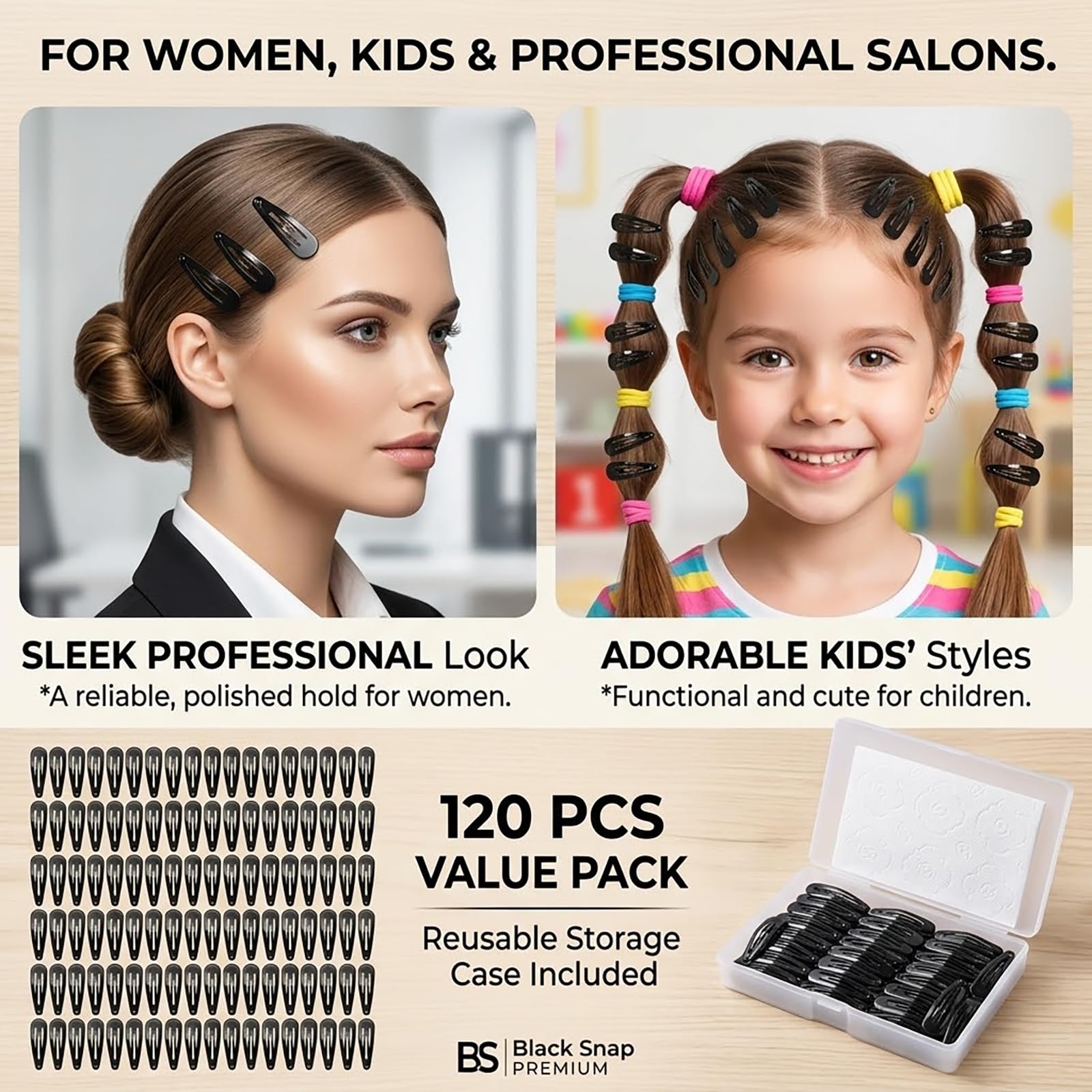 SWSTINLING clip holding thick hair during styling to show reliable, all-day hold