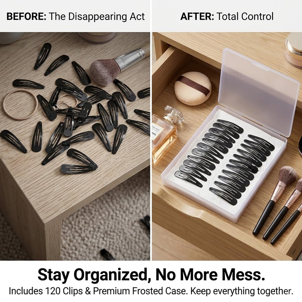 SWSTINLING clips in a purse and vanity showing travel-friendly portability and quick touch-ups