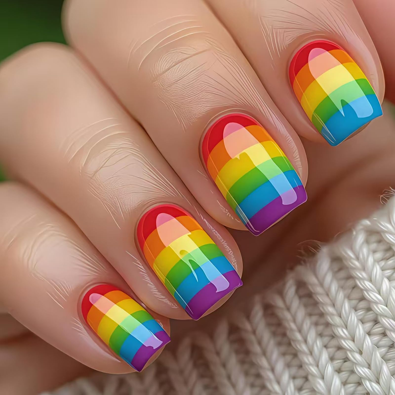 SXTSZJ front packaging showing colorful stripe nails and box for easy selection