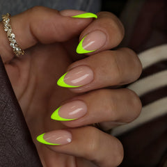 SXVME hand applying a press-on nail demonstrating quick at-home manicure benefit