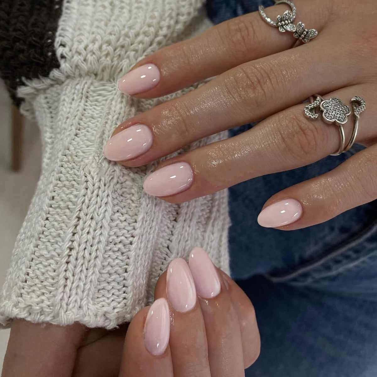 SXVME front packaging showing dusty baby pink nails and full contents for quick use