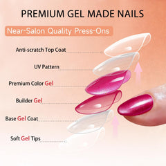 SXVME hand holding nails for size comparison, shows fit and realistic length