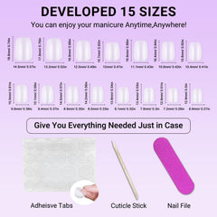 SXVME nails on a hand for scale, demonstrates natural look