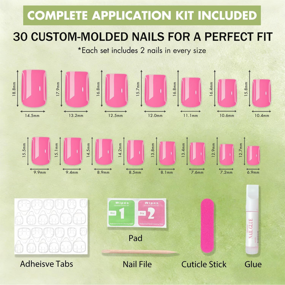 SXVME size spread with 15 sizes laid out for precise matching and secure adhesion