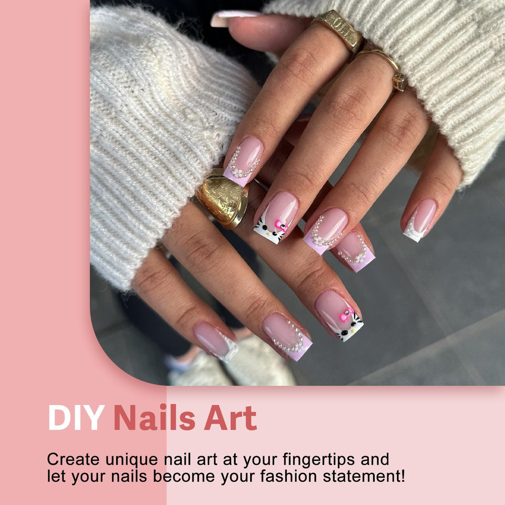 SXVME included mini file, cuticle sticks and adhesive tape for easy application
