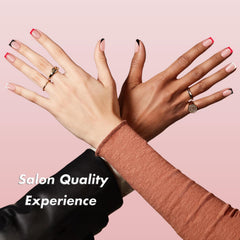 SXVME person pressing on a nail at home for fast salon-style results