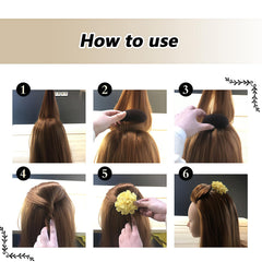 SYBL insert hidden in beehive hairstyle showing instant lift and polished finish
