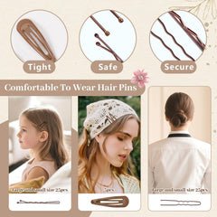 SYGY close-up of clear elastics and hair net showing stretch and invisibility