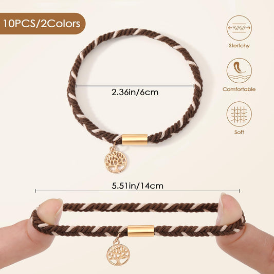 SYGY close-up braided texture highlighting soft nylon-cotton fibers for gentle hold