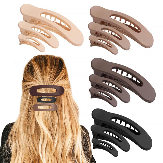 SYGY flat claw front packaging showing 12 brown matte clips and variety