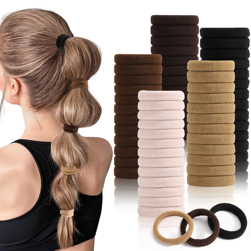 SYGY front pack of brown hair ties showing quantity and compact packaging benefit