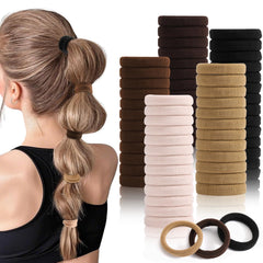 SYGY front pack of brown hair ties showing quantity and compact packaging benefit