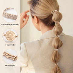 SYGY securing a ponytail in hair, no creases or pulling benefit