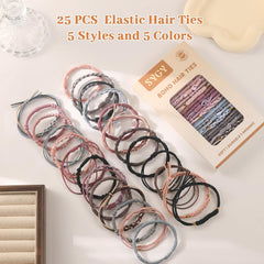 SYGY hair ties on bathroom counter showing ready-for-use convenience