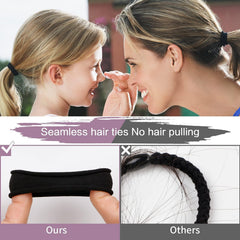SYGY lifestyle gym scene with hair tie in ponytail ensuring stable workout hold benefit