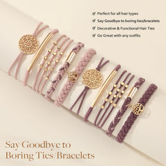 SYGY hair ties beside ruler, shows compact stretchable sizing