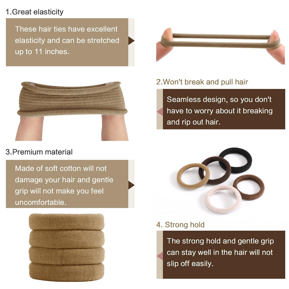 SYGY stretched hair tie demonstrating high elasticity and secure hold