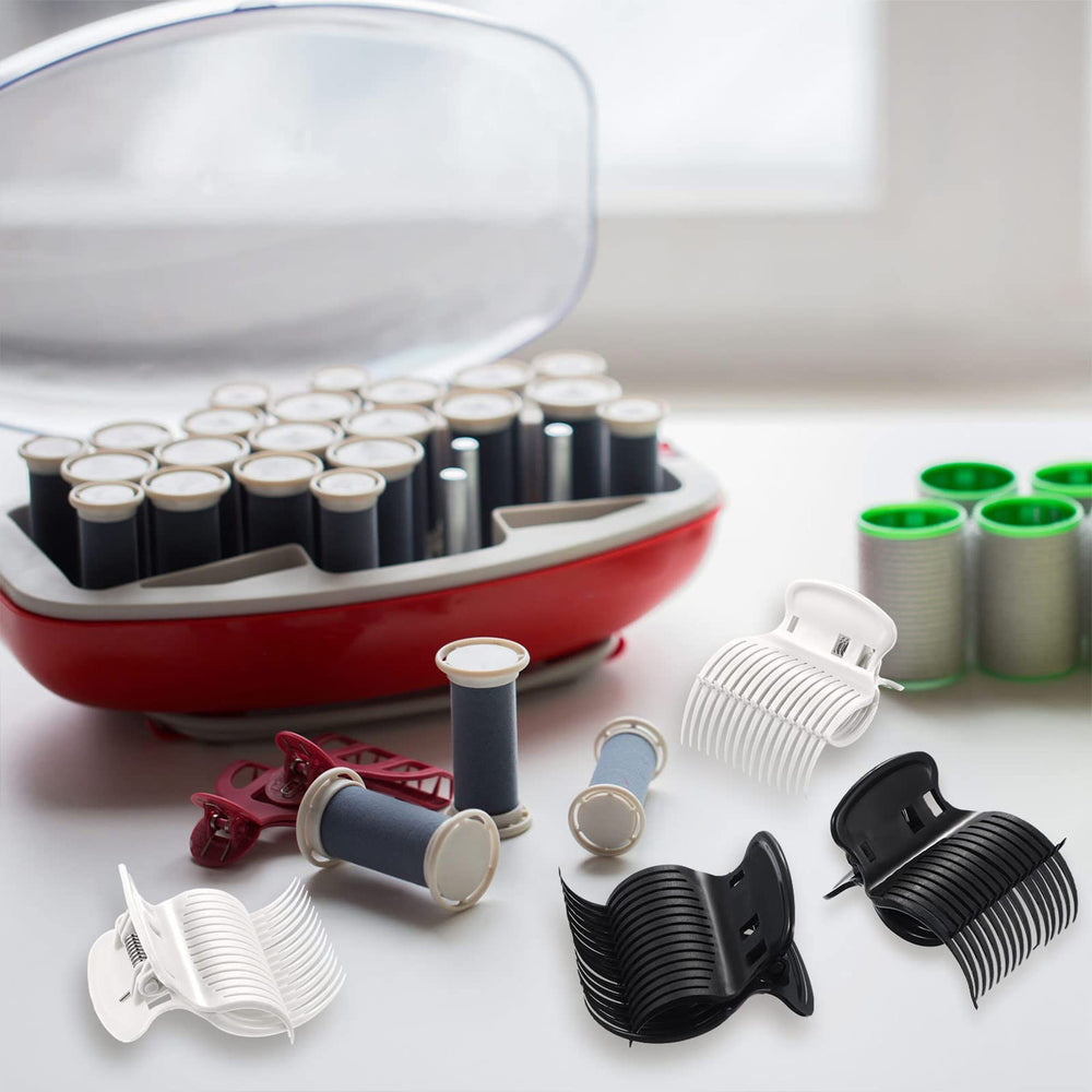 Syhood black and white clips arranged to show included colors and organized storage benefit