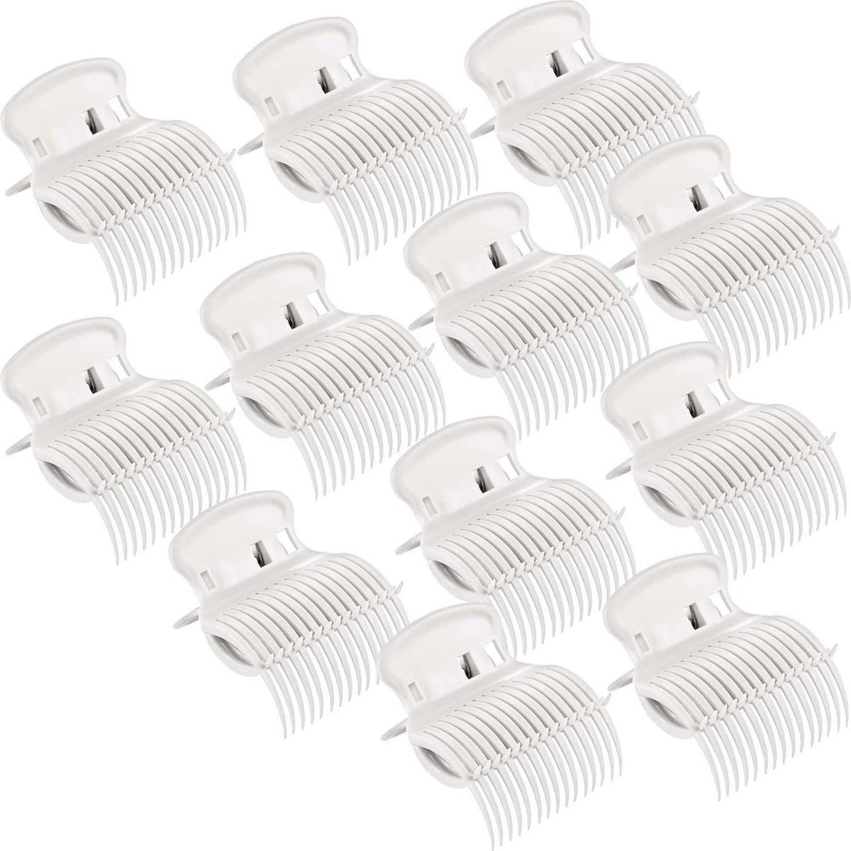 Syhood front packaging of 12 hot roller clips showing quantity and compact design for convenience